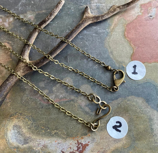 SOLDERED/CLOSED Antiqued Bronze plated Cable Chain, Soldered Brass Cable Chain, Choose the Length and Style, Chain for the Pendant Necklace.