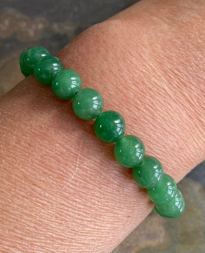 8 mm Jade Bracelet, Green Jade Jadeite Macrame bracelet,Jade gemstone Adjustable bracelet,Yoga Adjustable Macrame Bracelet, Healing gemstone
