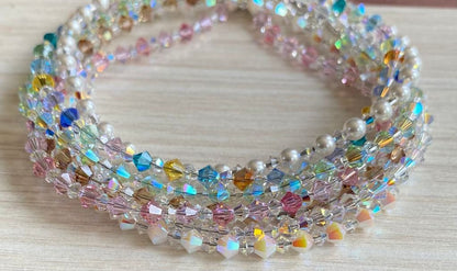Swarovski Crystal Anklet/Bracelet, Swarovski Crystal Bracelets in  Sterling Silver, Crystal Bracelet, Crystal Anklets, Bridal Bracelet