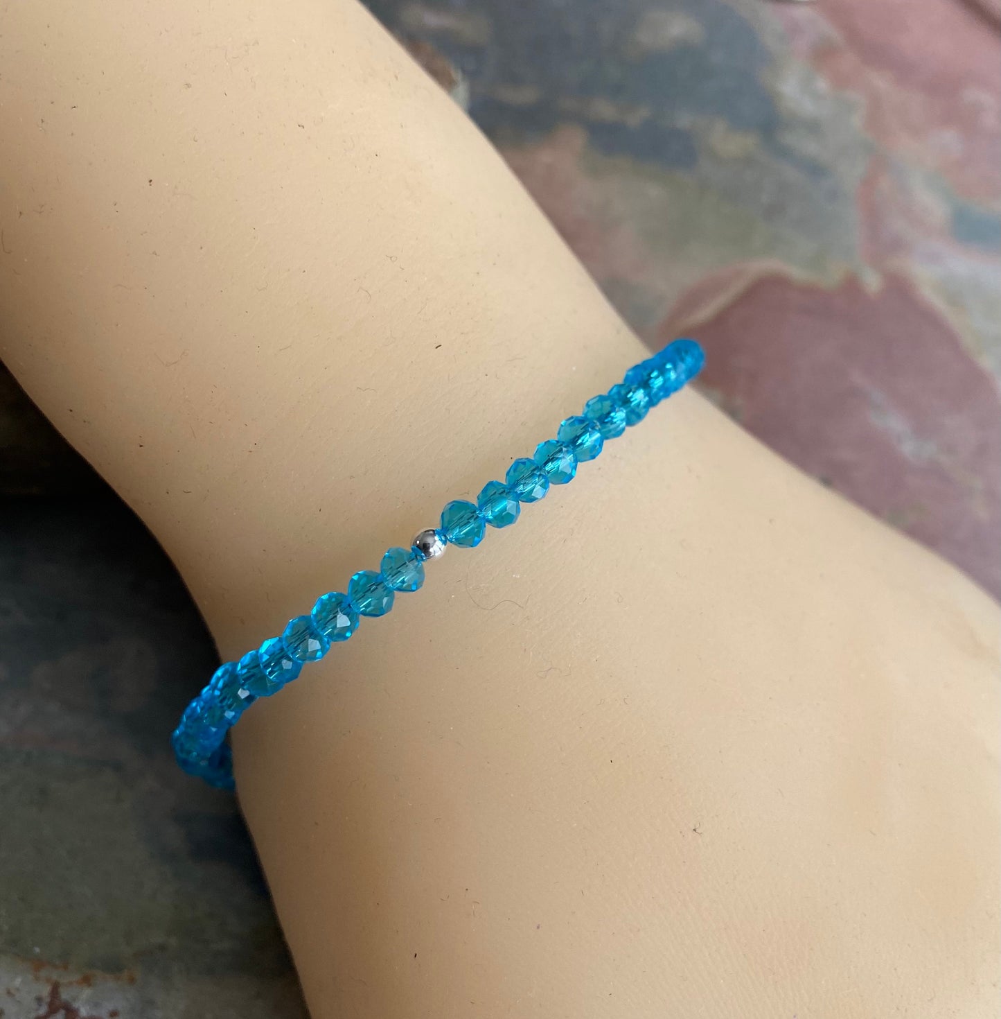 Blue Topaz Bracelet, December Birthstone Bracelet in Sterling Silver,London Blue Topaz  Bracelet, Topaz Bracelet, Blue Bracelet