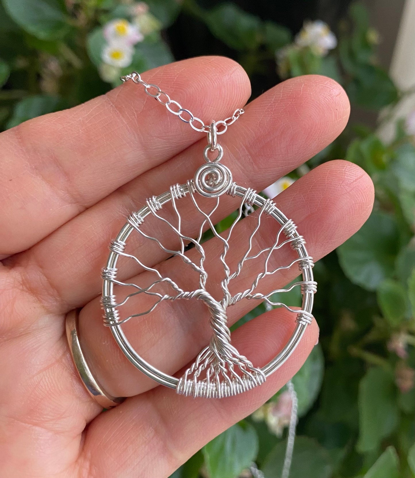 Tree of Life Necklace .925 Sterling Silver,Tree of Life Silver Pendant Necklace,Wire Wrapped Tree of Life Necklace,Tree of Life Jewelry